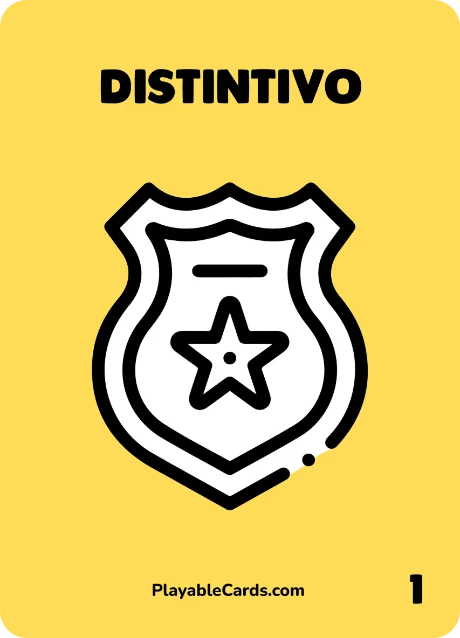 Carta Playable Cards numero 1, Distintivo