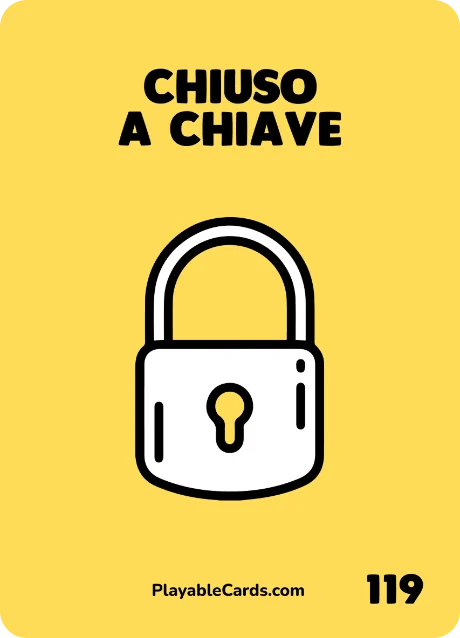 Carta Playable Cards numero 119, Chiuso a Chiave