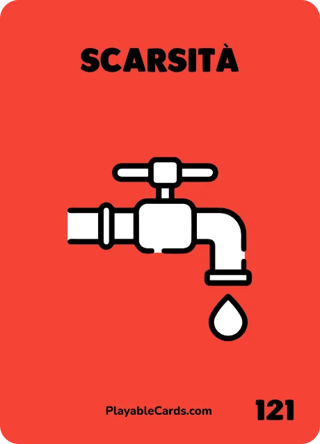 Carta Playable Cards numero 121, Scarsità