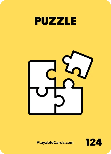 Carta Playable Cards numero 124, Puzzle