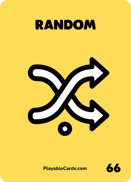 Carta Playable Cards numero 66, Random